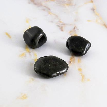 Pierre roulée en Obsidienne argentée